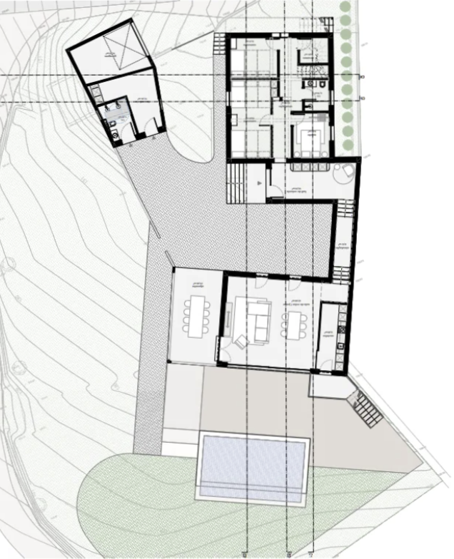 Planta de arquitetura de projeto de reabilitação